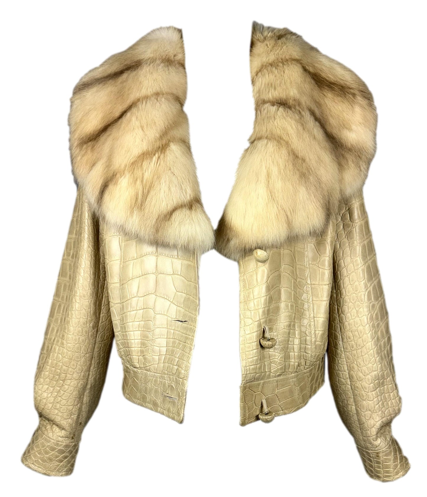 F/W 2005 Valentino Crocodile (Alligator) & Sable Fur Pure Luxury $$$ Jacket Coat
