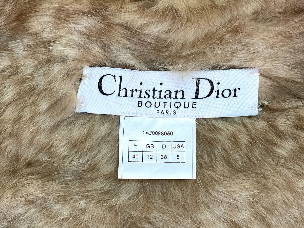 F/W 2001 Christian Dior x John Galliano EXCEPTIONALLY RARE Zibeline Golden Sable Fur Baggy Full Length Coat Jacket
