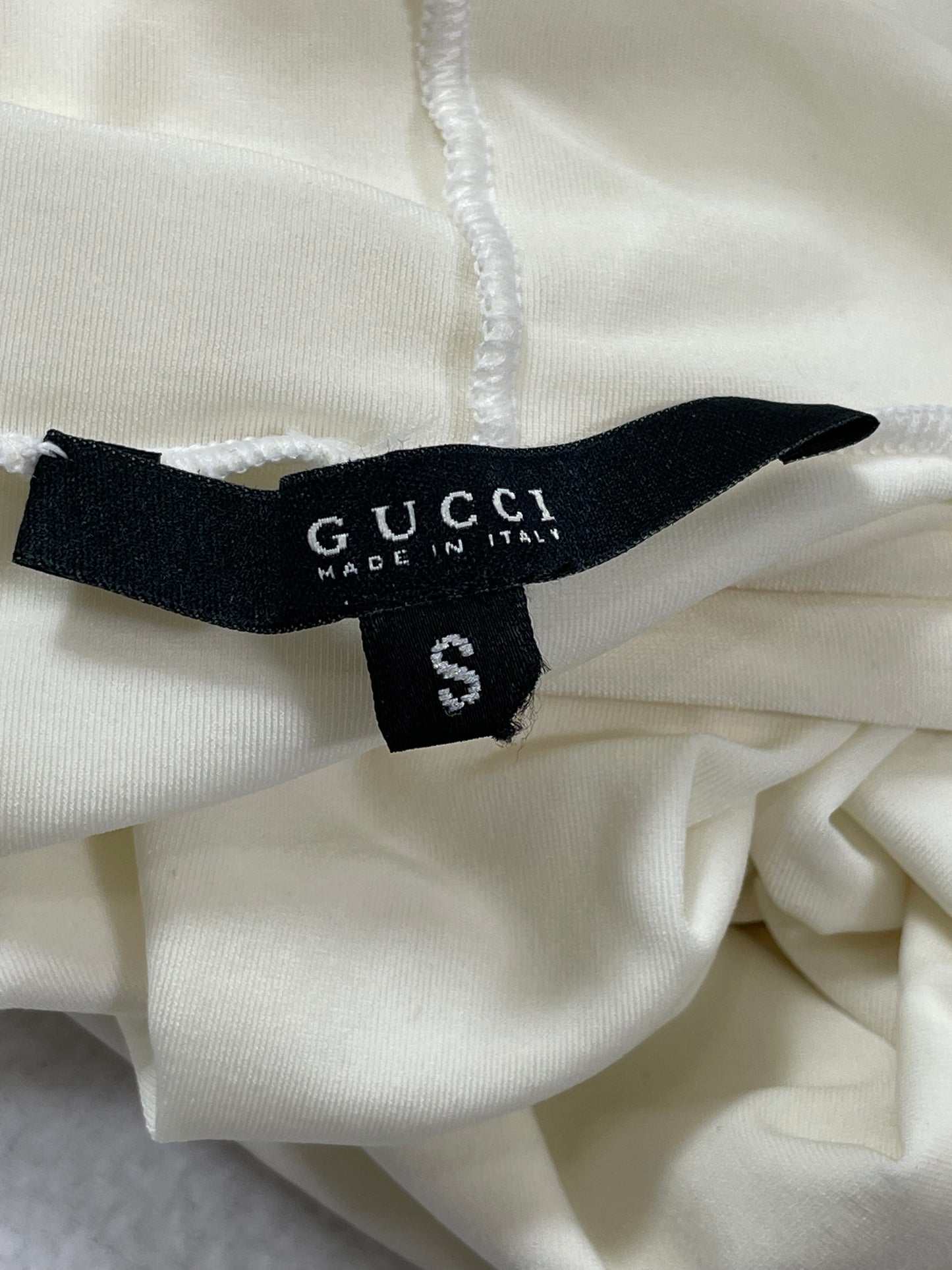 2001 Gucci by Tom Ford Sheer White Nylon Bodystocking Maxi Wiggle Dress
