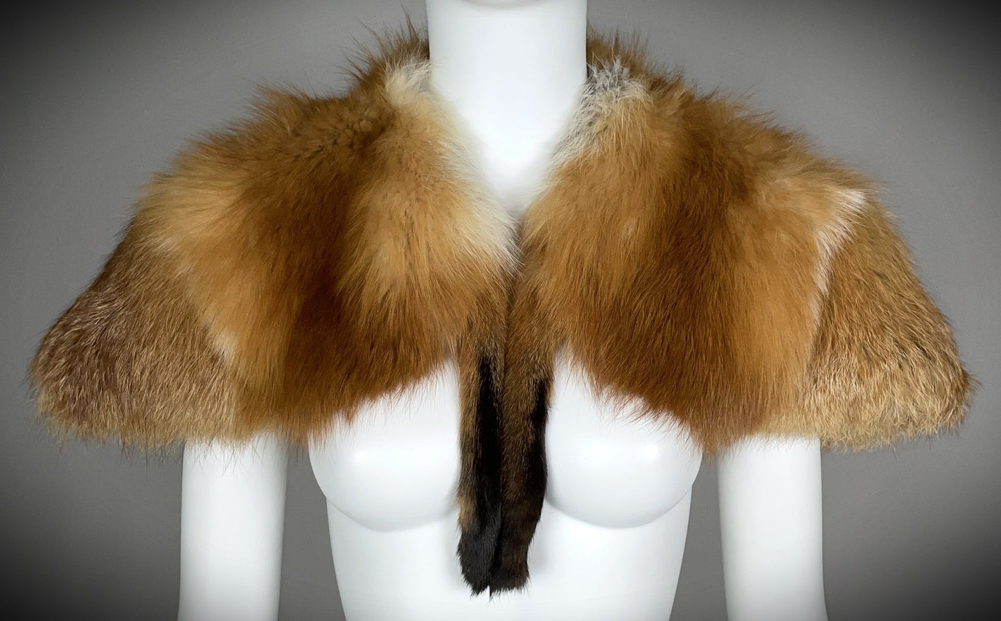 S/S 2001 Christian Dior by John Galliano Haute Couture Runway Fox Fur 40's Style Shawl Wrap