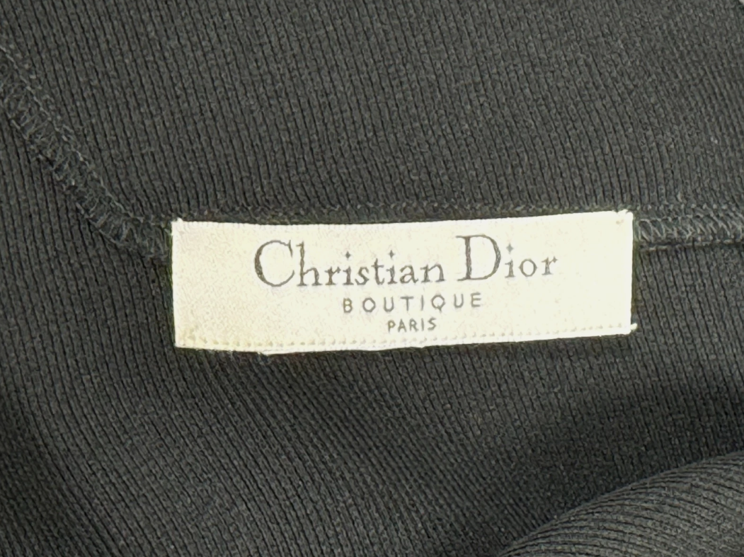 C. 2001 Christian Dior by John Galliano Black Satin Mermaid Gown Dress w Silk Scarf Straps