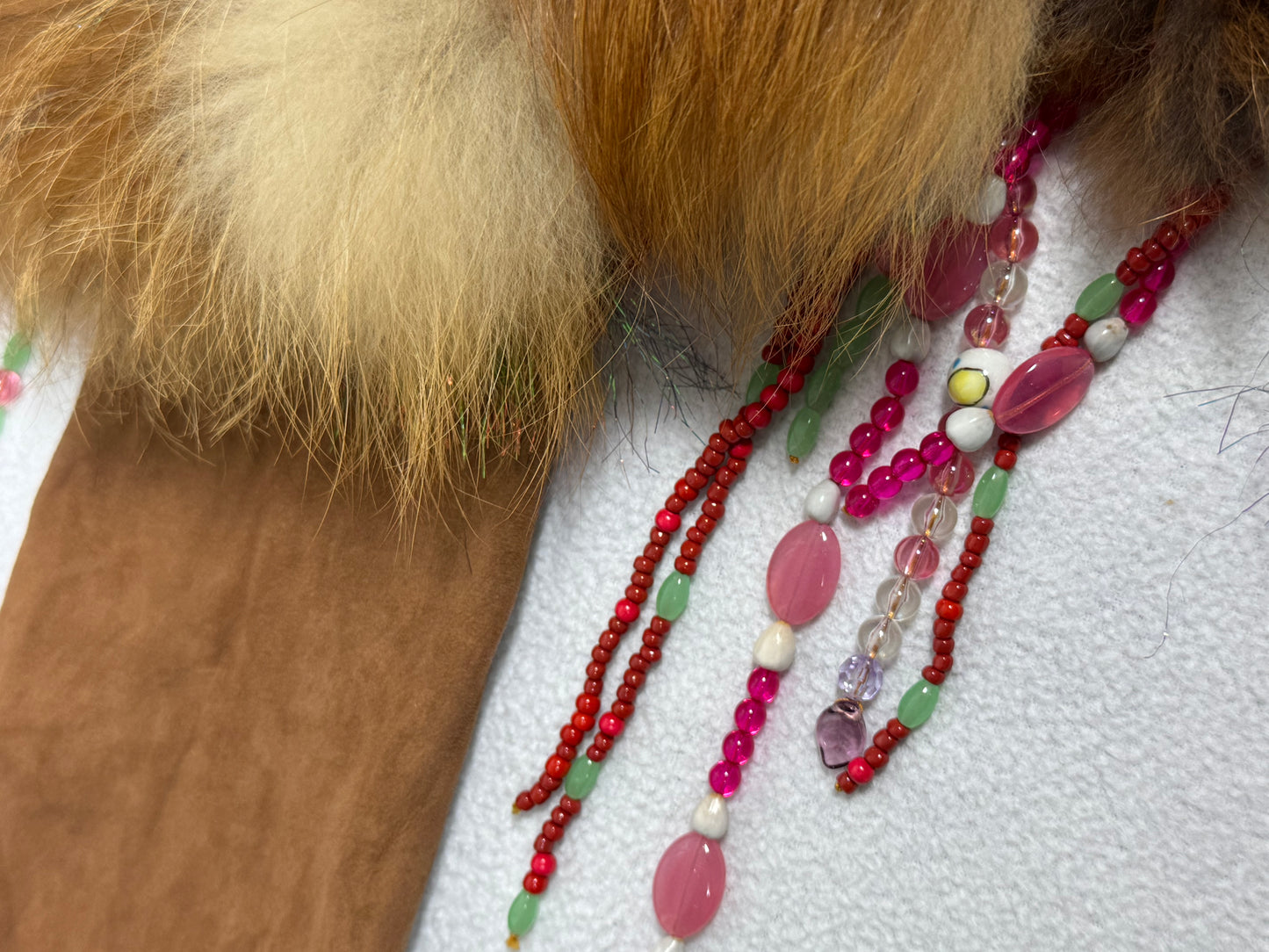 F/W 2001 Christian Dior x John Galliano Haute Couture Runway Open Chest Native American Embellished Fur Leather One Sleeve Mini Dress