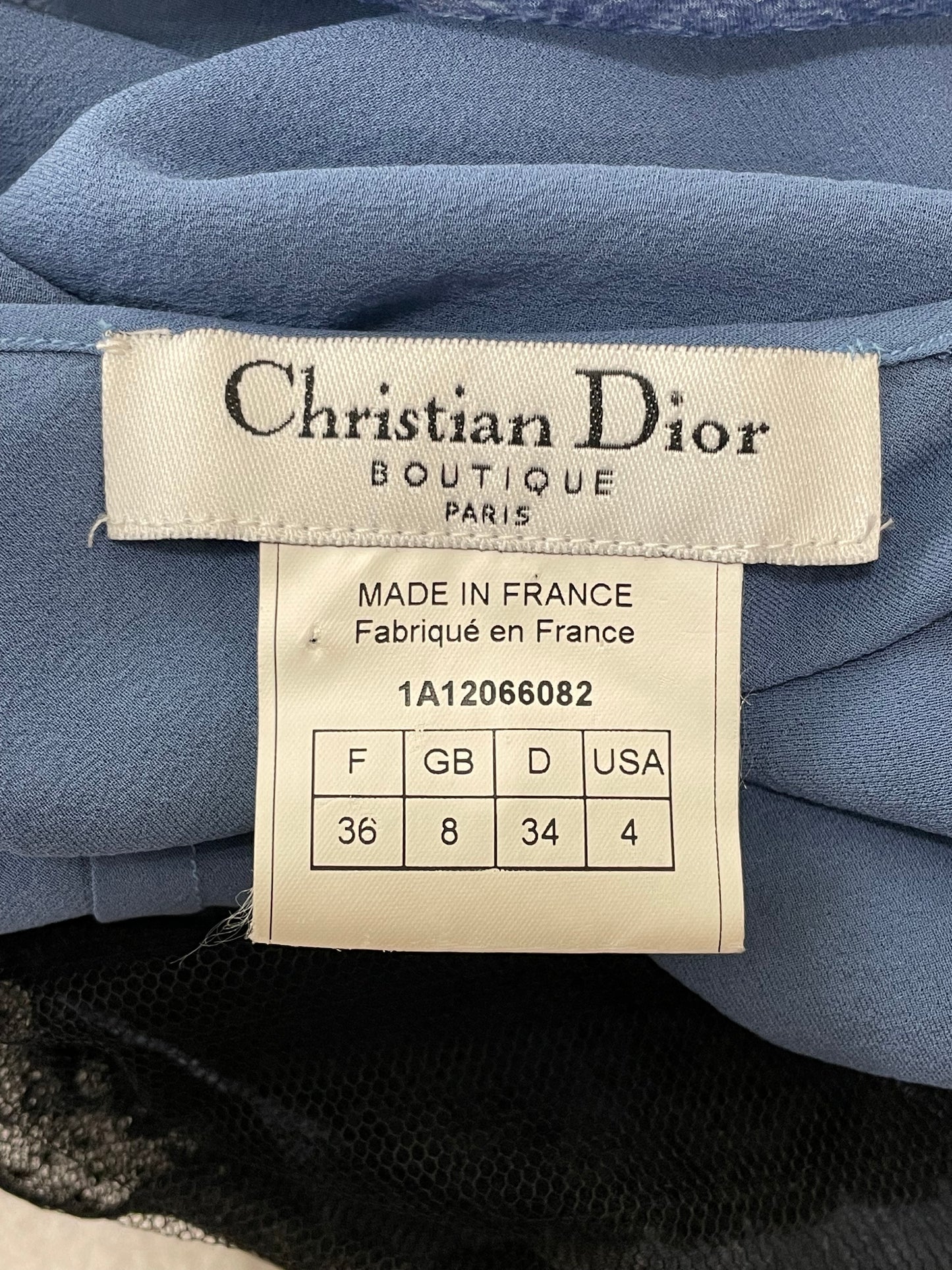 F/W 2001 Christian Dior by John Galliano Trompe L'oeil Sheer Blue Silk Denim Print Crop Top & Zipper Skirt