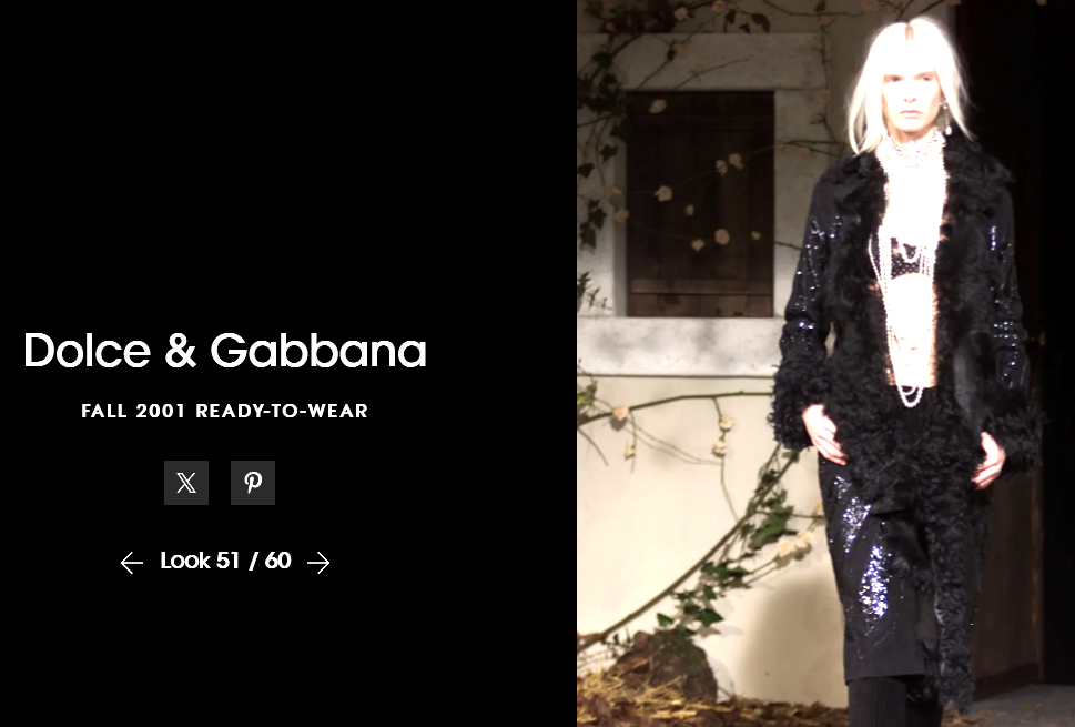 F/W 2001 Dolce & Gabbana Runway Black Leather Shearling Fur Embellished Long Coat