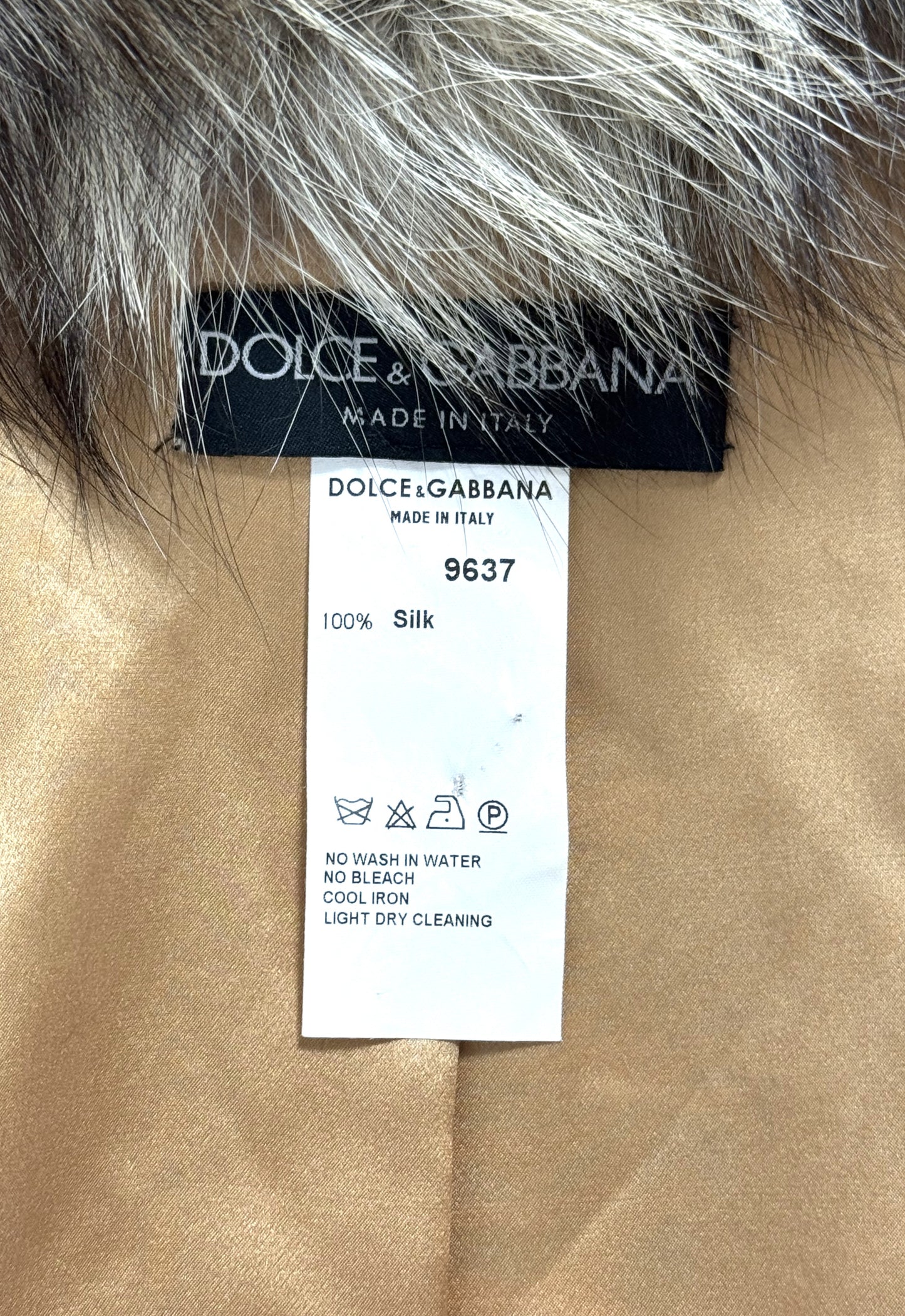 F/W 2001 Dolce & Gabbana Runway Black White & Pink Zebra Sequins Coyote Fur Bell Sleeve Long Coat Jacket