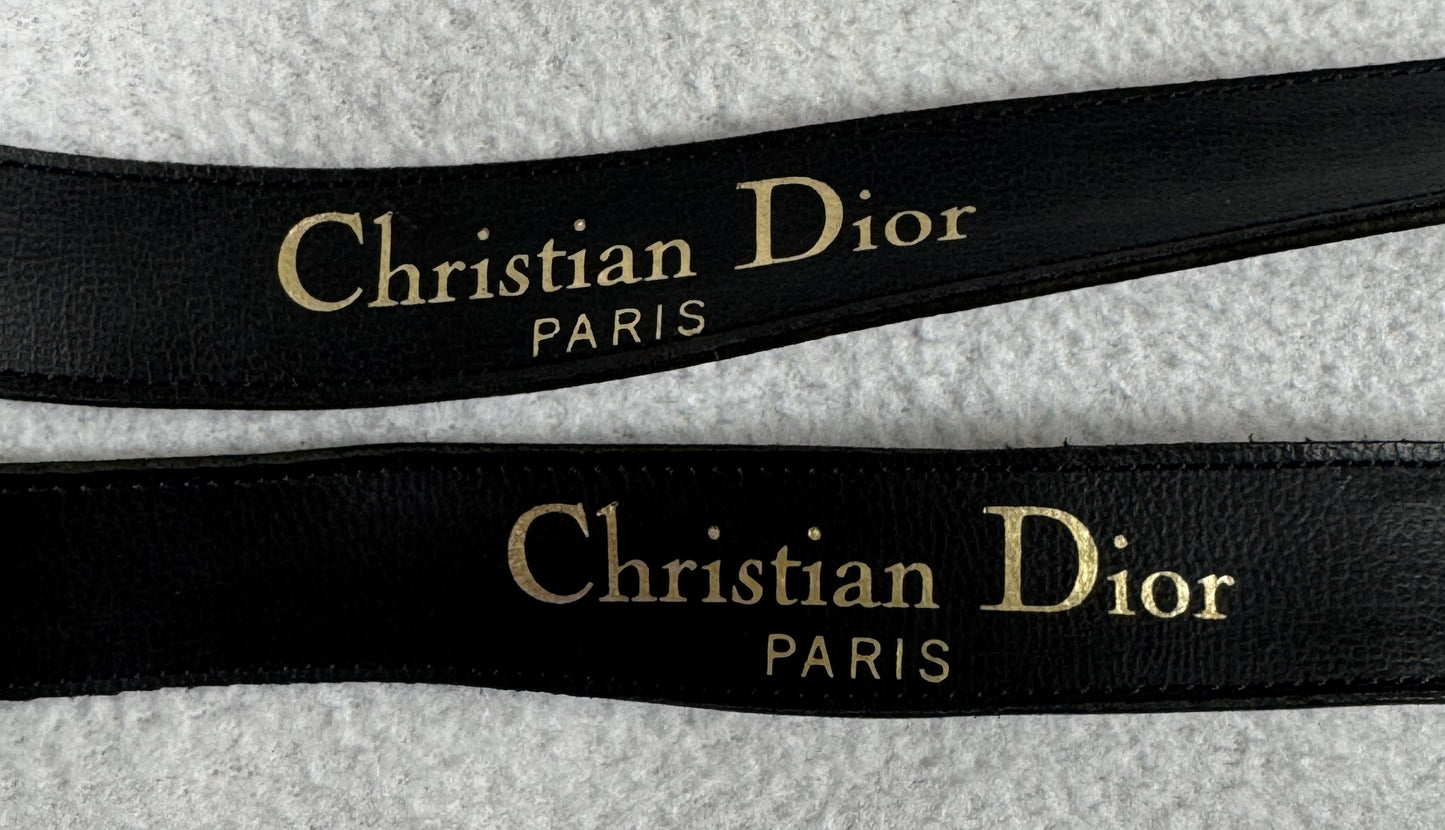 S/S 2001 Christian Dior by John Galliano Black Satin Crop Top & Maxi Skirt Set w Snakeskin Straps