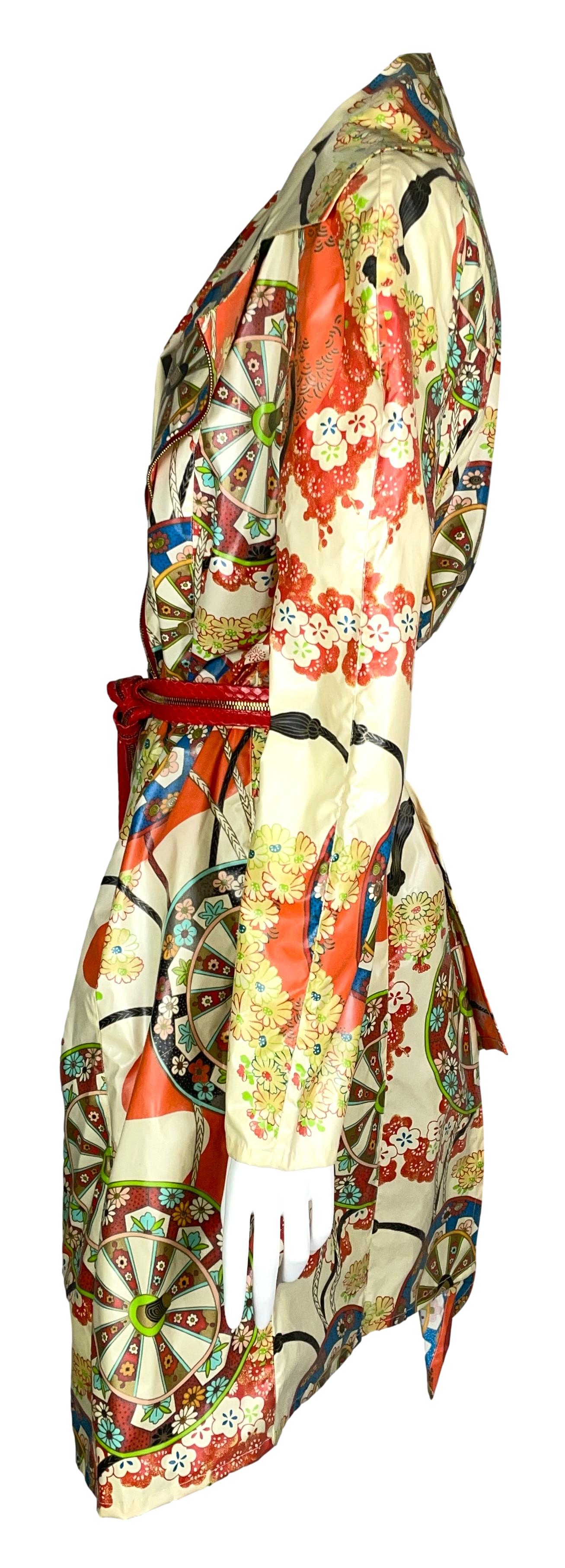 S/S 2001 Christian Dior by John Galliano Runway Nylon Japanese Print Jacket