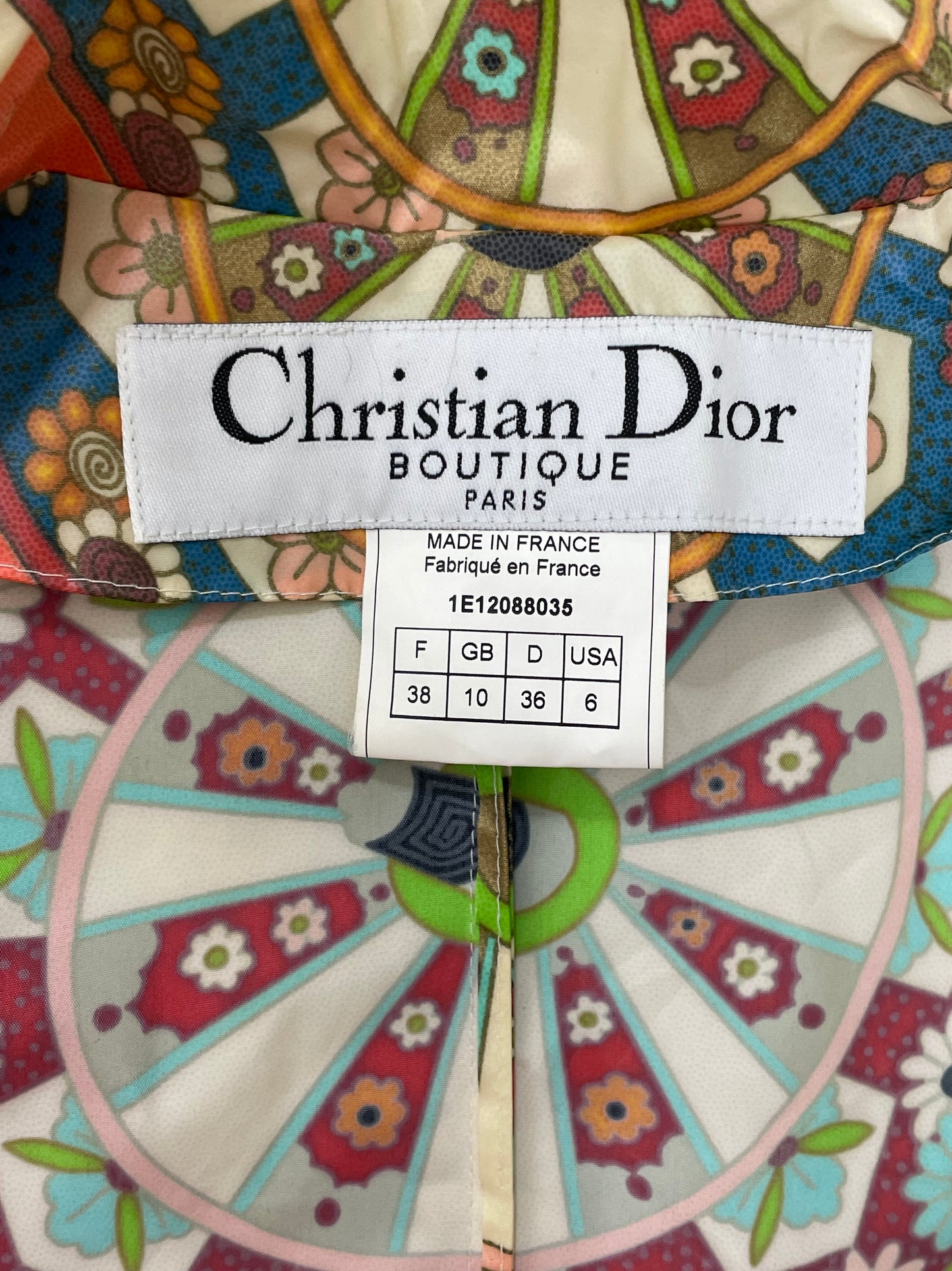 S/S 2001 Christian Dior by John Galliano Runway Nylon Japanese Print Jacket