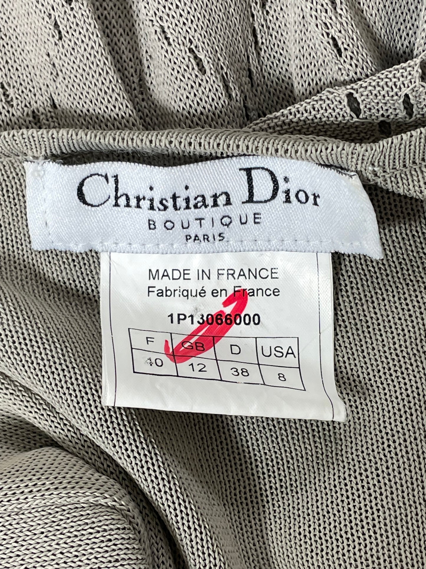 S/S 2001 Christian Dior by John Galliano Sheer Beige Knit High Slit Extra Long Maxi Dress