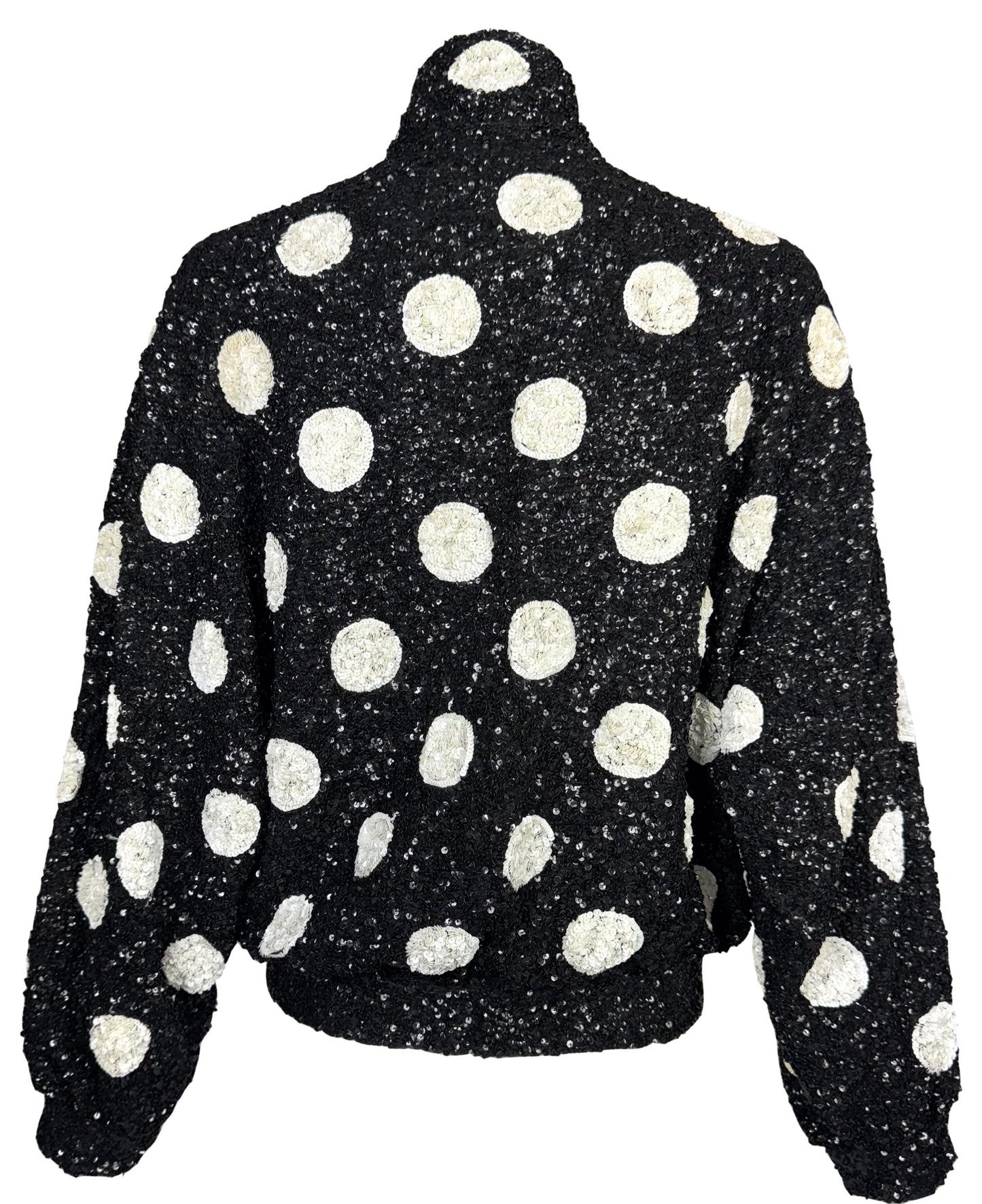 S/S 2001 Valentino Runway Black & White Sequin Bomber Jacket