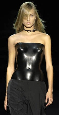 S/S 2001 Yves Saint Laurent by Tom Ford RARE 1 of 3 Prototype for Runway Leather Bust Bustier