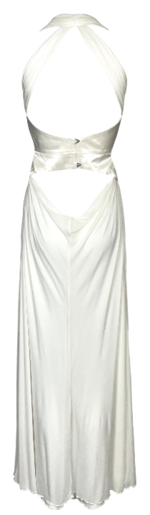 C. S/S 2002 Christian Dior by John Galliano Ivory 1940's Pin-Up Marilyn Monroe Style Maxi Dress
