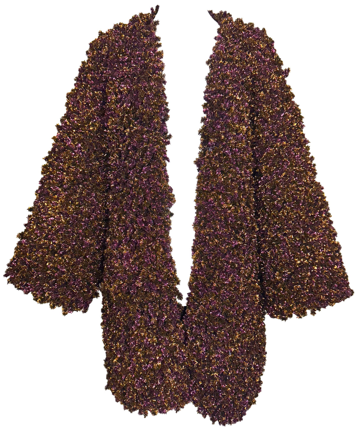 RARE 2002 Christian Dior x John Galliano Haute Couture Bronze & Purple Glitter Knit Cocoon Coat Jacket