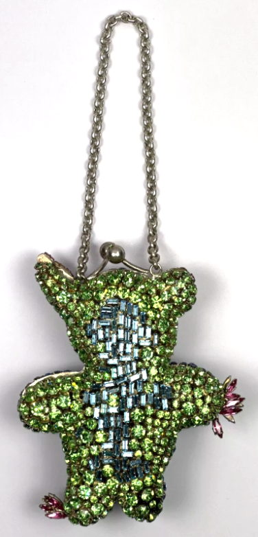 2002 Christian Lacroix Haute Couture Crystal Teddy Bear Minaudiere Handbag Clutch