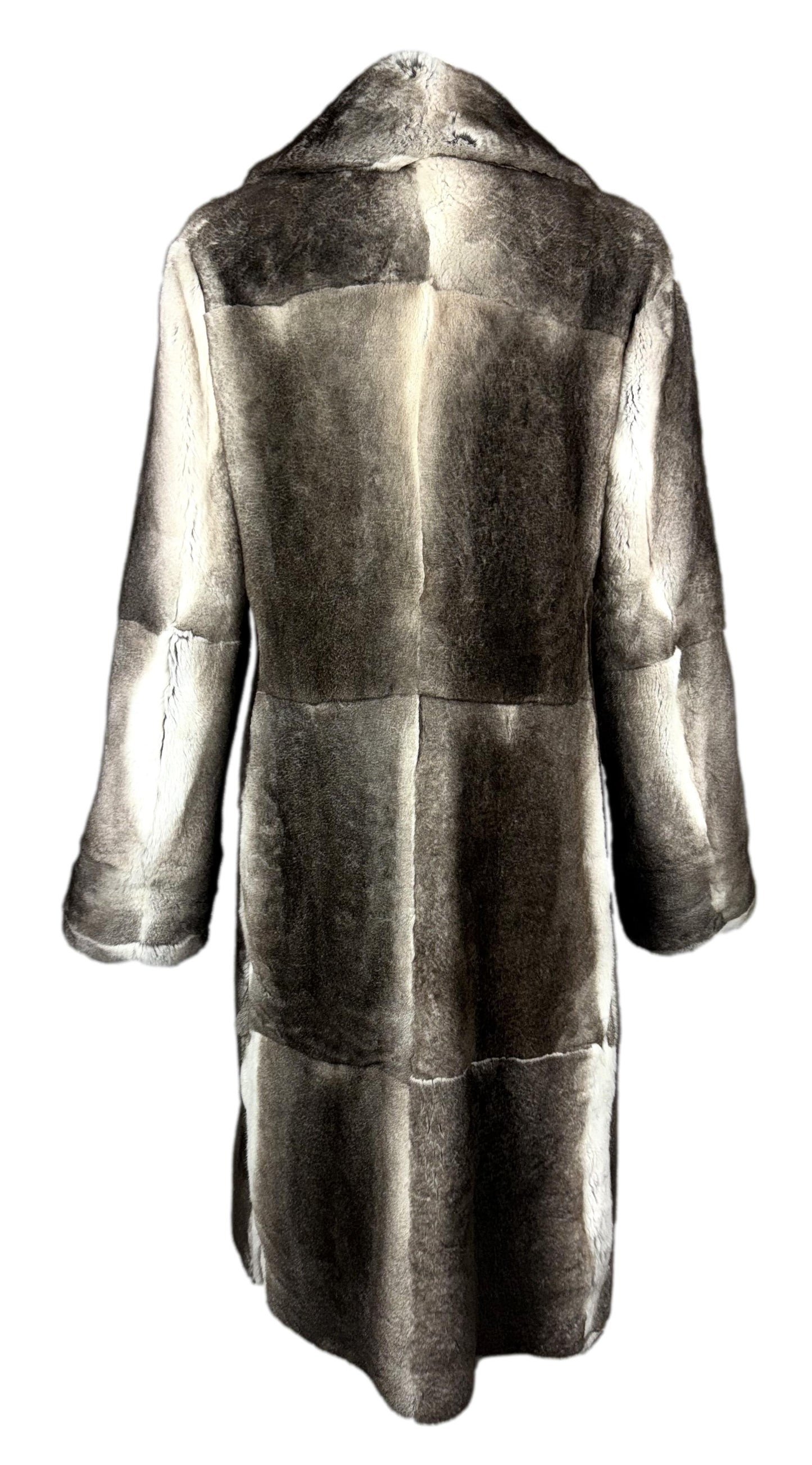 F/W 2002 Christian Dior by John Galliano Gray Orylag Chinchilla Fur Long Coat