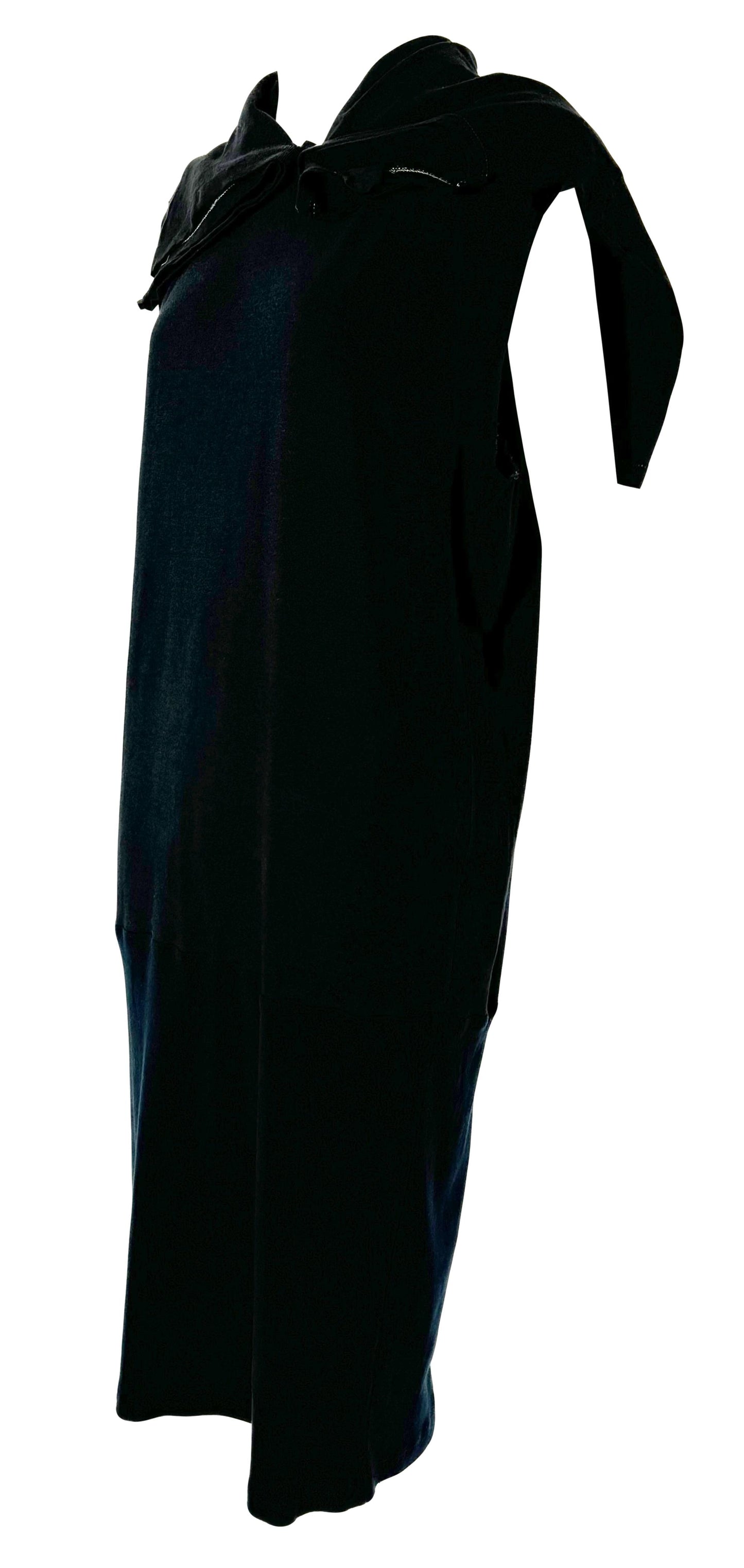 F/W 2002 Maison Martin Margiela Artisanal Black Deconstructed T-Shirt Maxi Dress