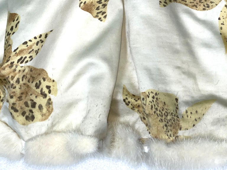 F/W 2002 Roberto Cavalli Runway Winter White Mink Fur Full Length Long Coat Jacket w Mink Belt