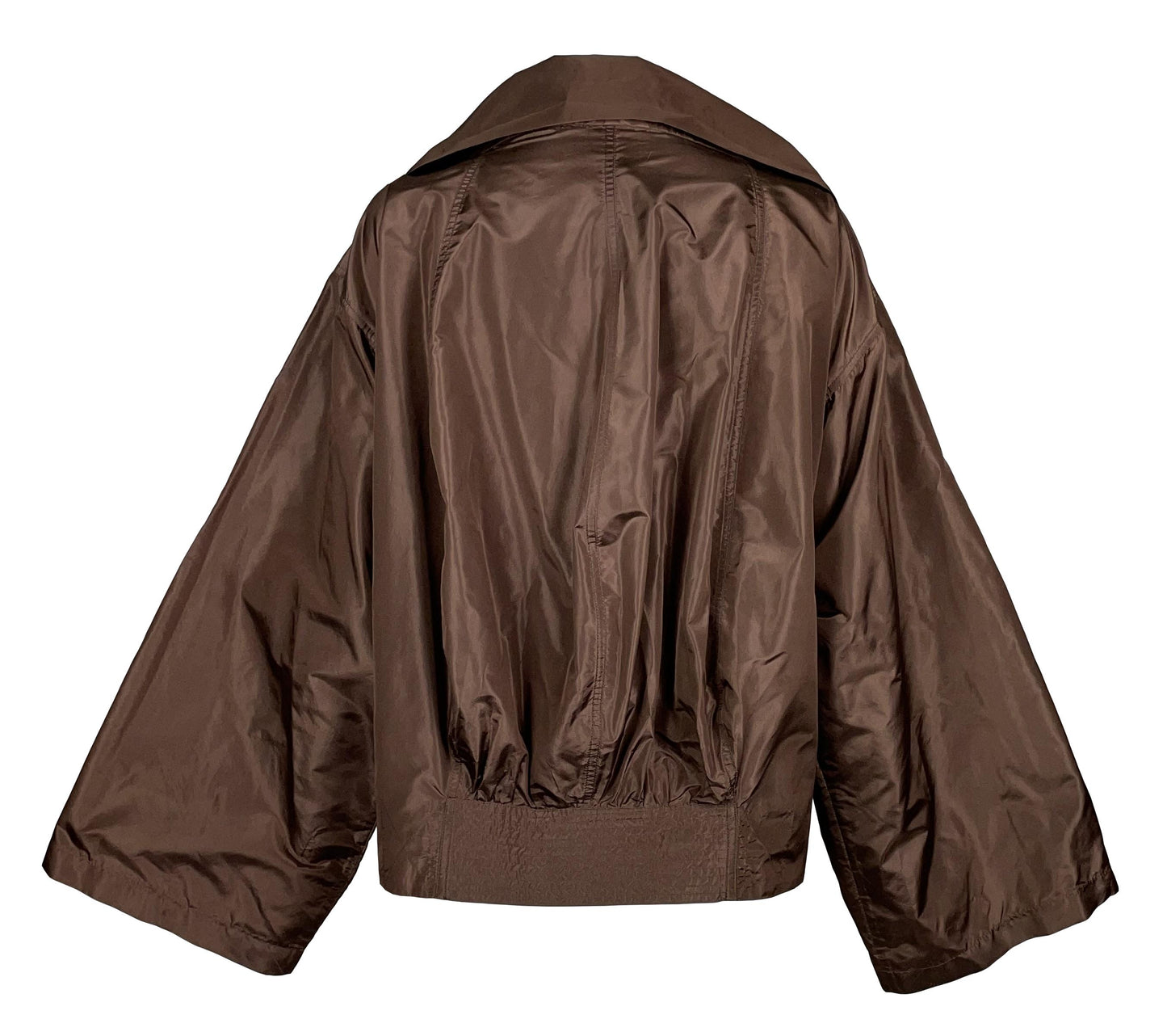 F/W 2002 Gucci by Tom Ford Brown Silk Baggy Kimono Jacket