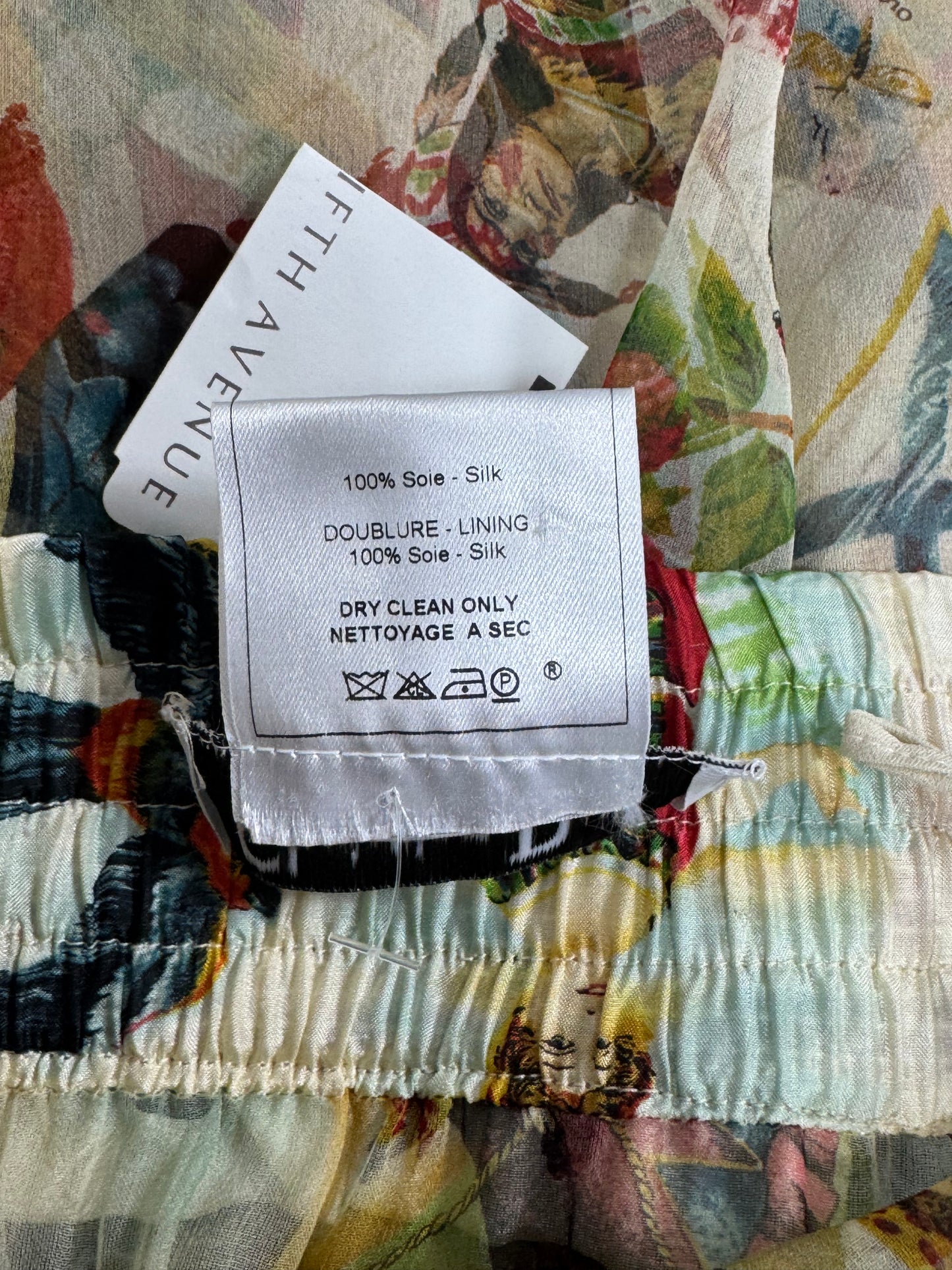 S/S 2002 Christian Dior x John Galliano Ivory Printed Bustier Corset Top & Sheer Silk Maxi Skirt Set