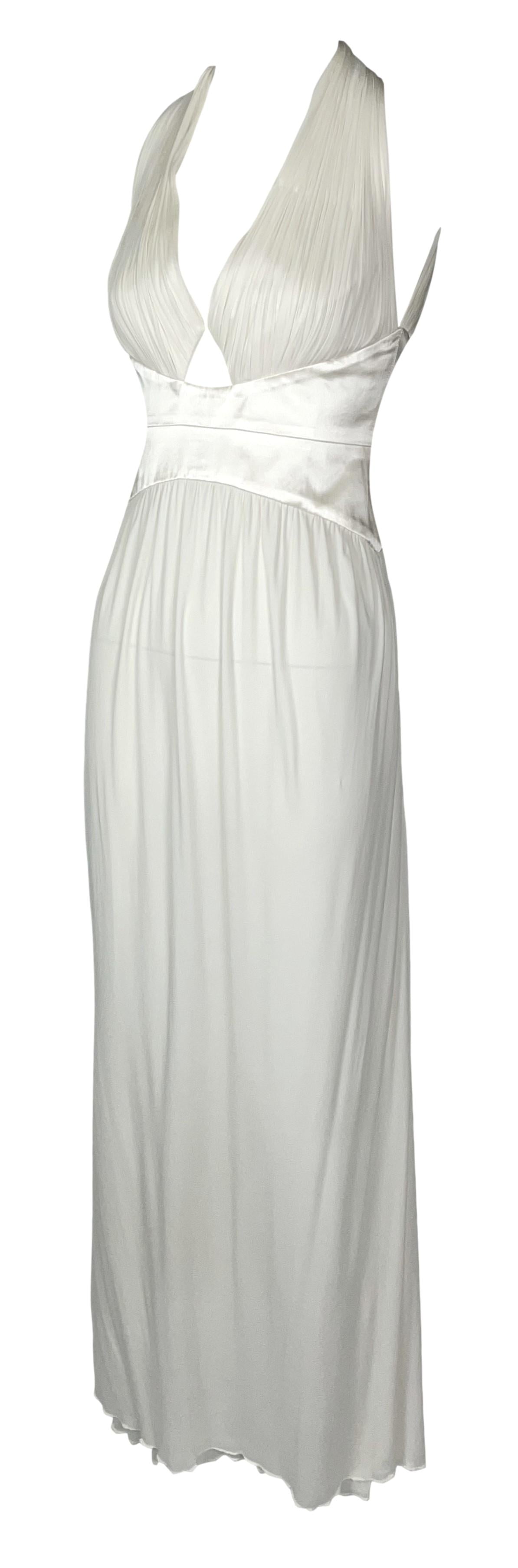 C. S/S 2002 Christian Dior by John Galliano Ivory Marilyn Monroe Pin-Up Maxi Dress