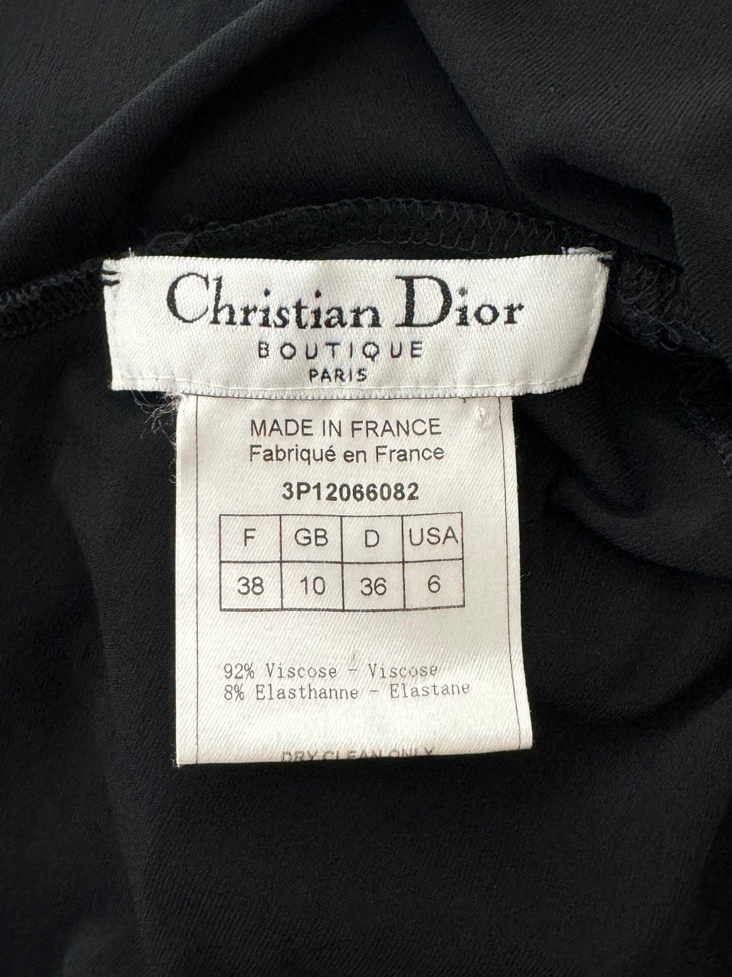 S/S 2003 Christian Dior by John Galliano Plunging Black Bows Backless Dress