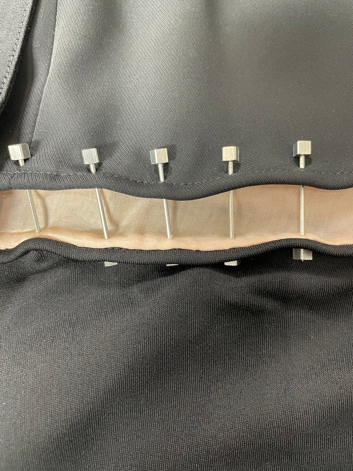 2003 Alexander McQueen Plunging Black Piercing Studded Black Mini Dress