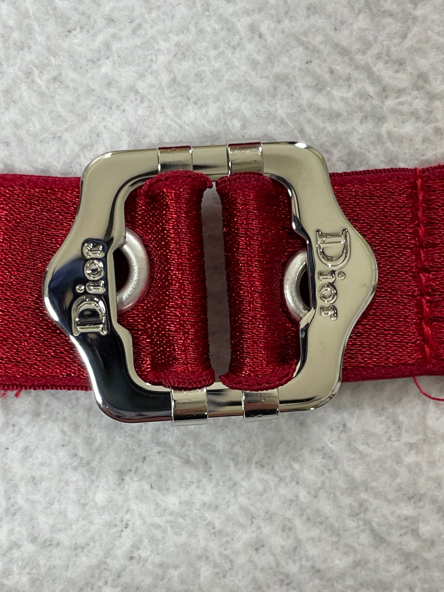 S/S 2003 Christian Dior by John Galliano Hardcore Red Bondage Buckle Straps Bodysuit Top