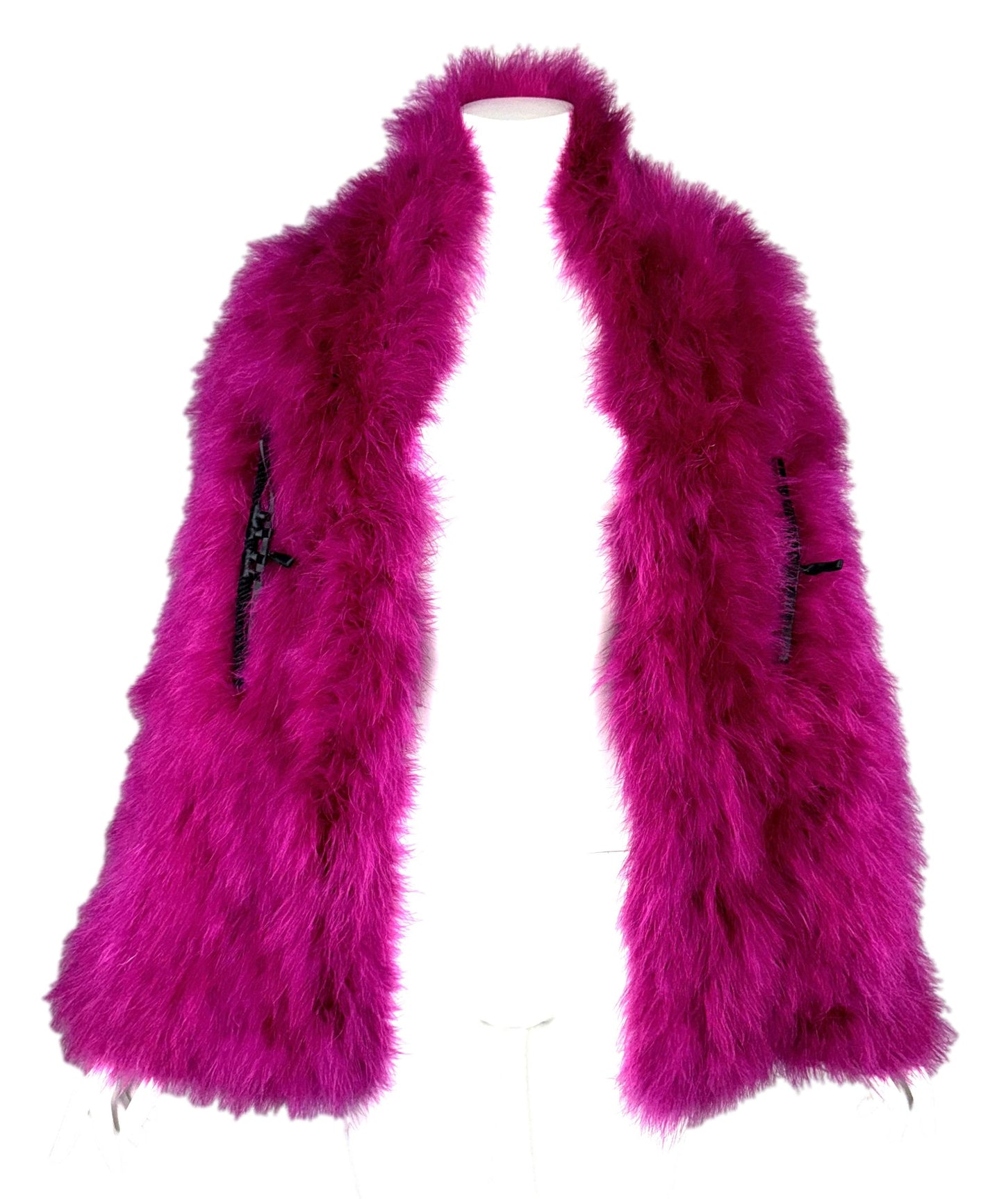 2003 Christian Dior by John Galliano Large Hot Pink Feather Wrap Boa