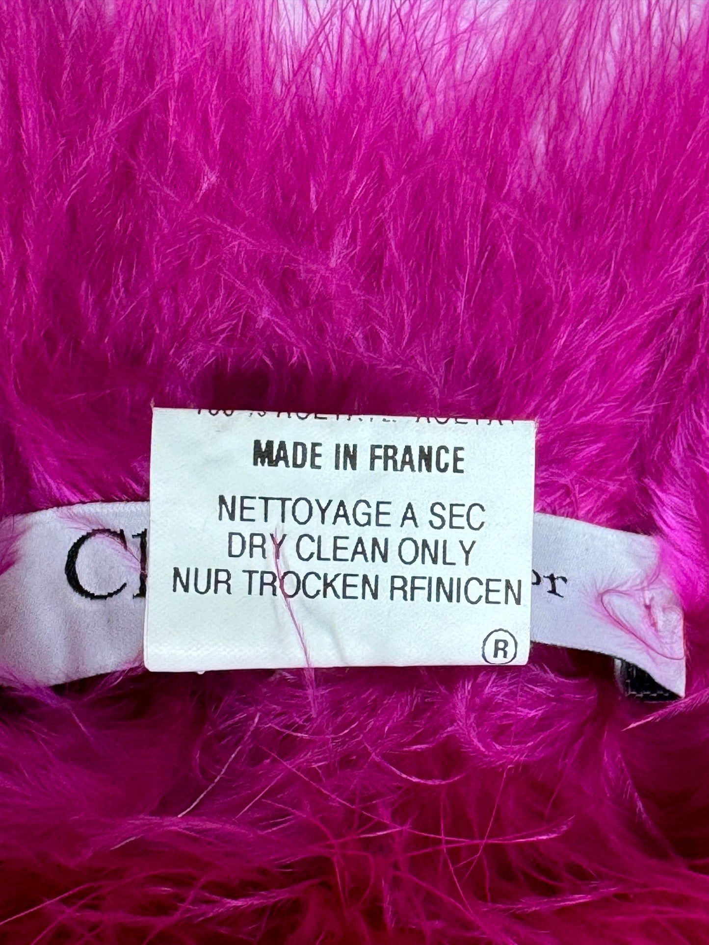2003 Christian Dior by John Galliano Large Hot Pink Feather Wrap Boa