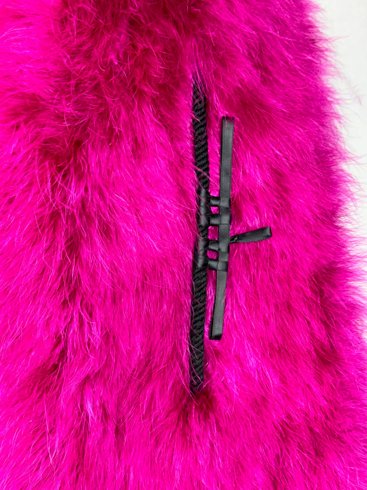 2003 Christian Dior by John Galliano Large Hot Pink Feather Wrap Boa