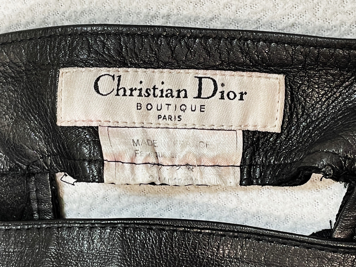 F/W 2003 Christian Dior by John Galliano Black Leather Hardcore Dominatrix Corset Skirt