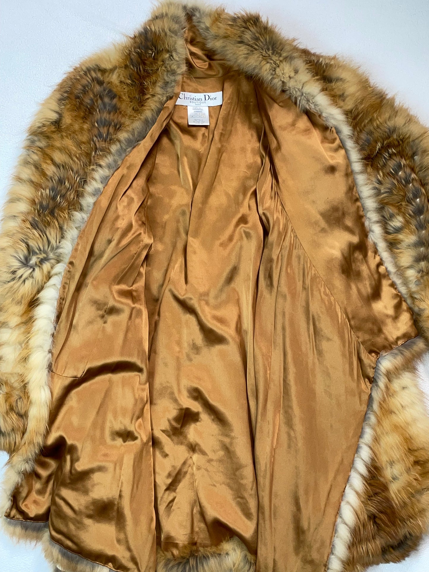 F/W 2003 Christian Dior by John Galliano Baggy Red Fox Fur Coat Jacket