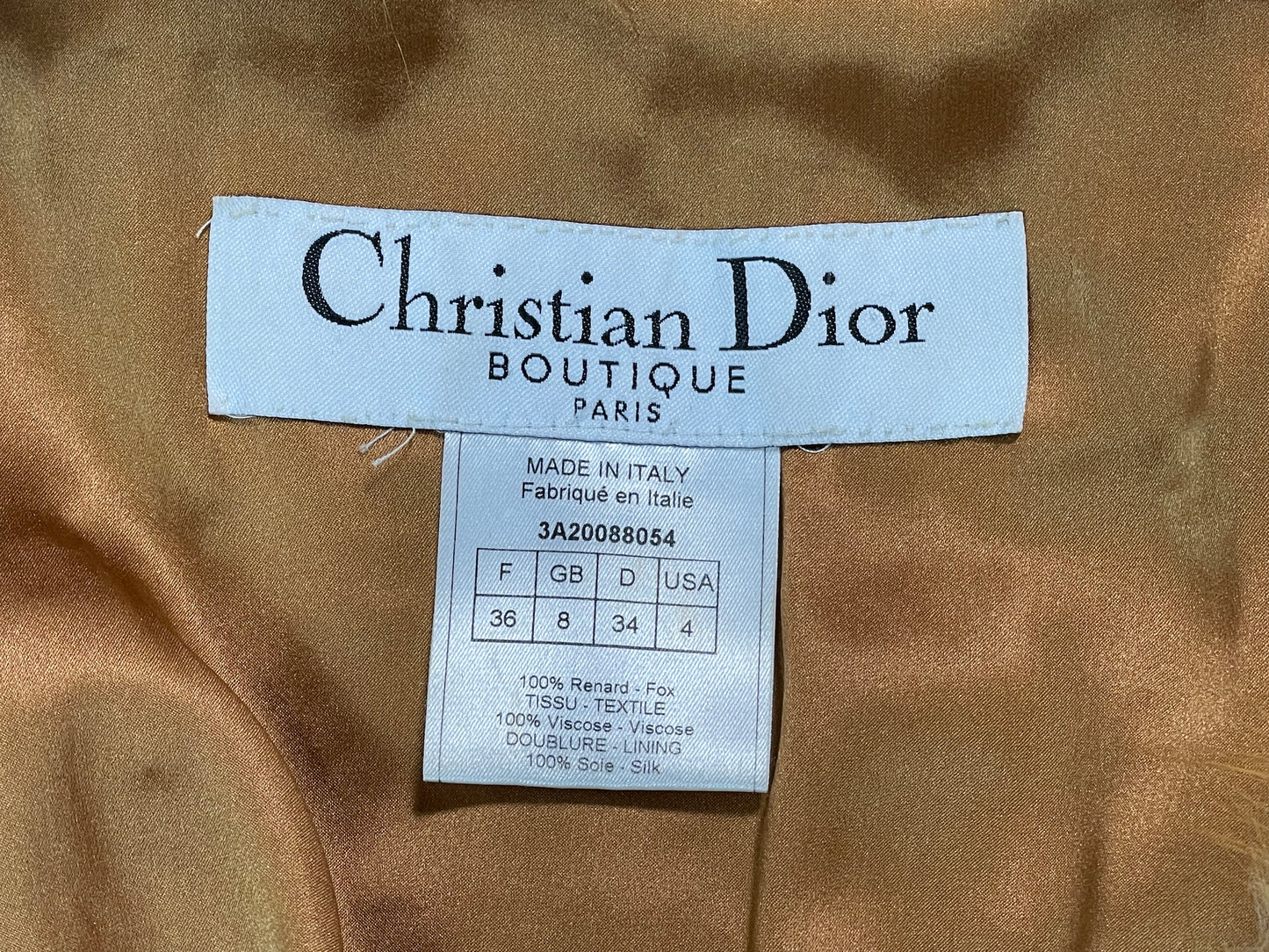 F/W 2003 Christian Dior by John Galliano Baggy Red Fox Fur Coat Jacket
