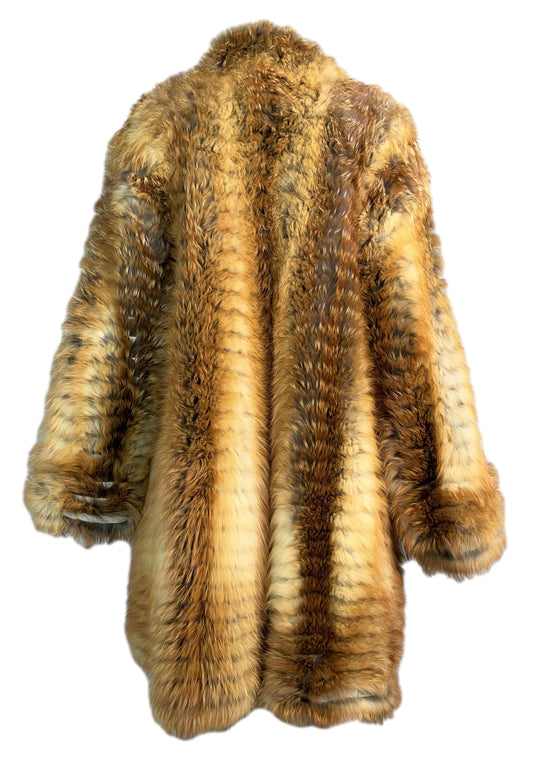 F/W 2003 Christian Dior by John Galliano Baggy Red Fox Fur Coat Jacket