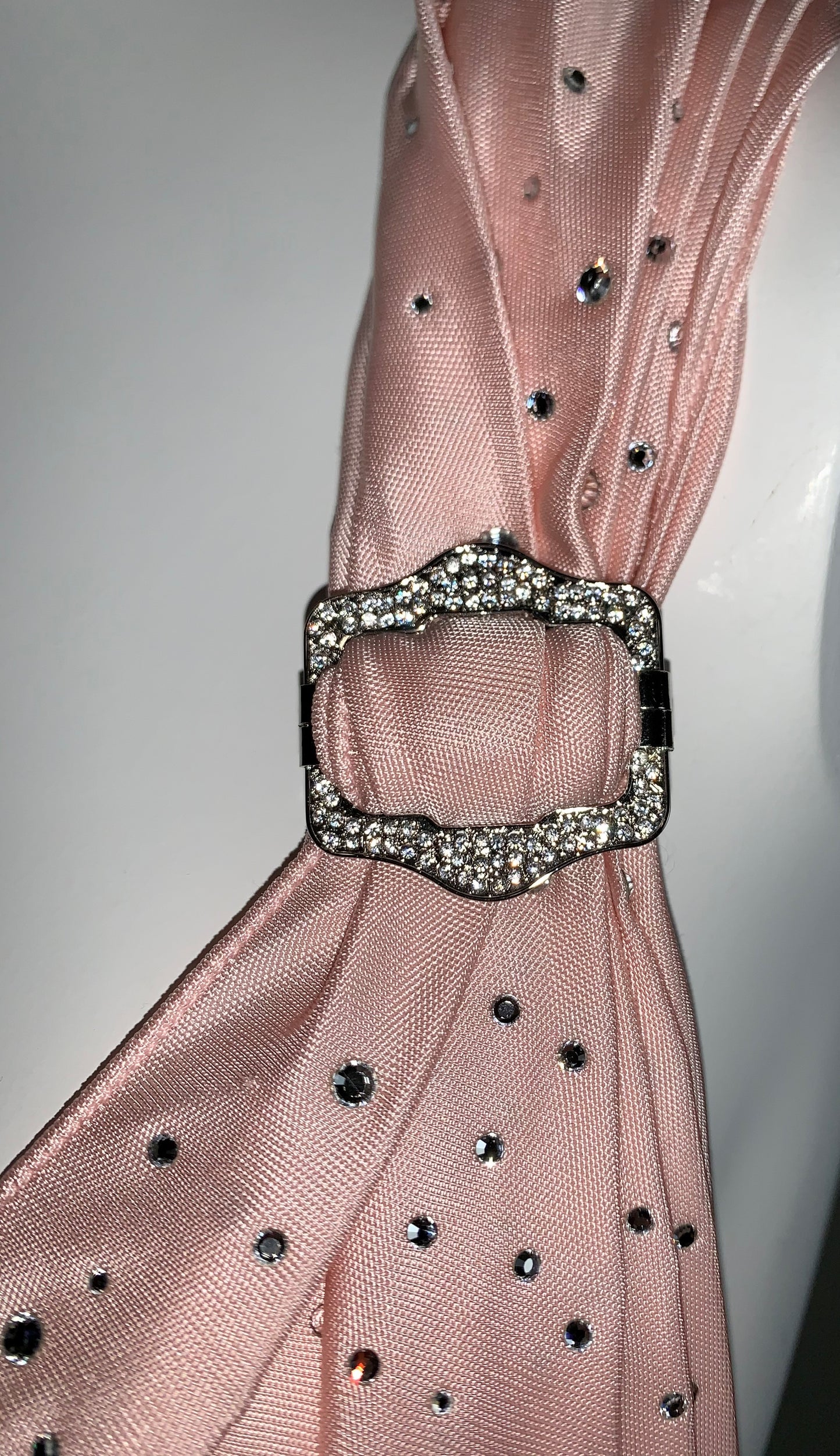NWT F/W 2003 Christian Dior by John Galliano Runway Pastel Pink Plunging Crystal Mini Dress