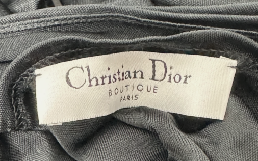 F/W 2003 Christian Dior x John Galliano Runway Plunging Black Buckle Mini Dress