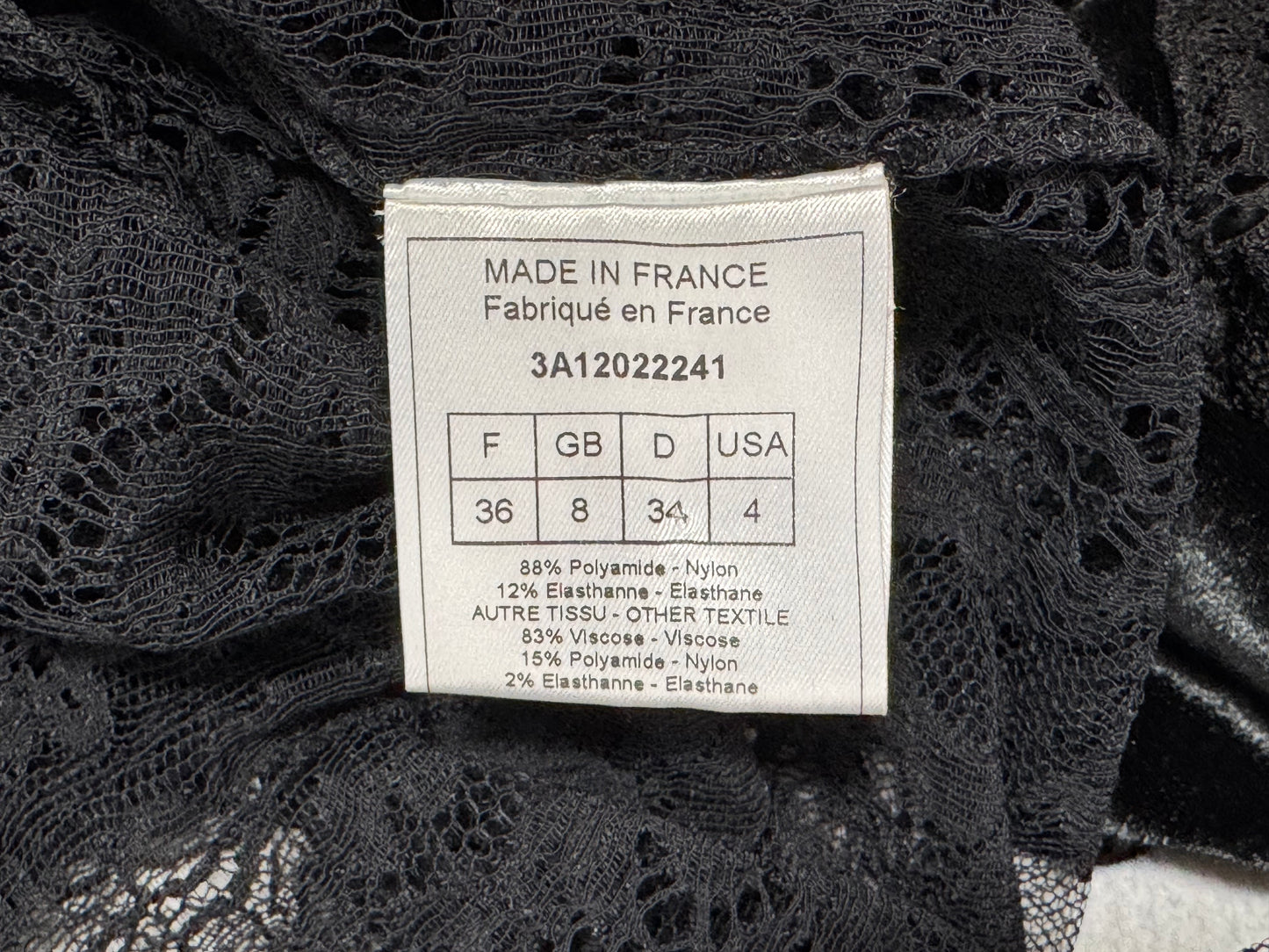 F/W 2003 Christian Dior x John Galliano Sheer Black Lace Pin-Up Plunging Wasp Waist Ruched Wiggle Skirt Set