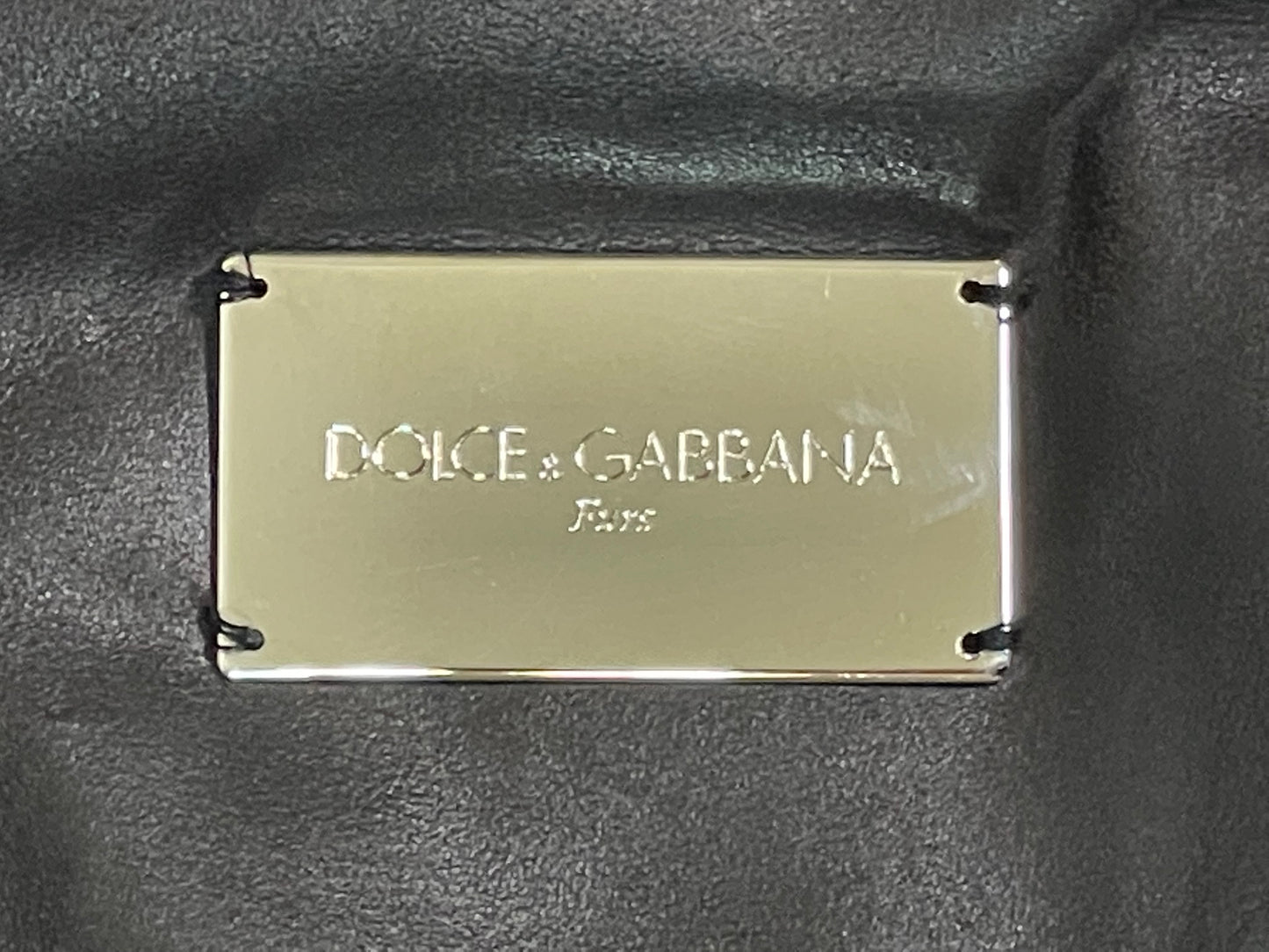 F/W 2003 Dolce & Gabbana Runway Black Fur Snap Studded Long Jacket Coat