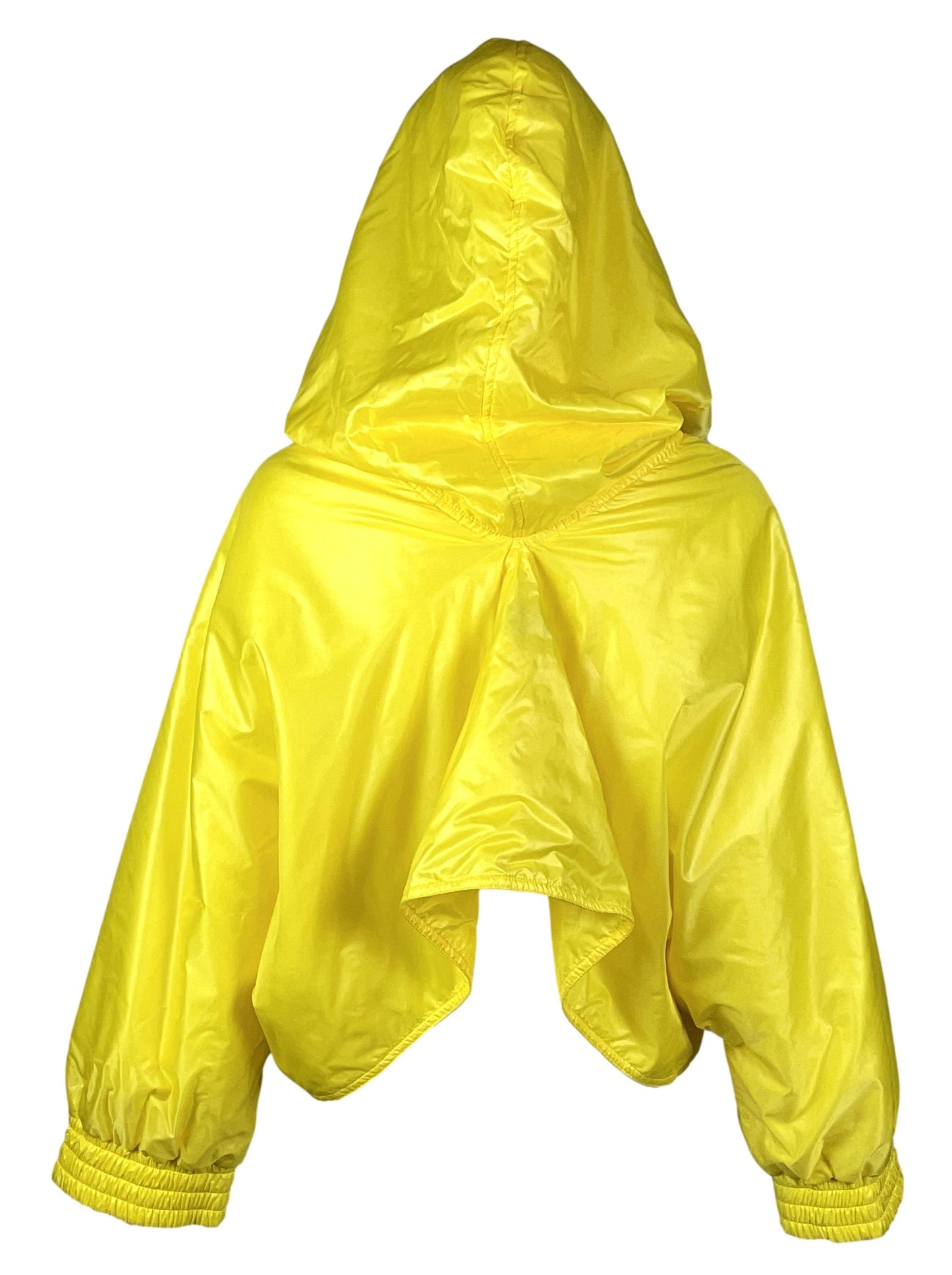 F/W 2003 Dolce & Gabbana Runway Neon Yellow Hooded Cropped Baggy Jacket
