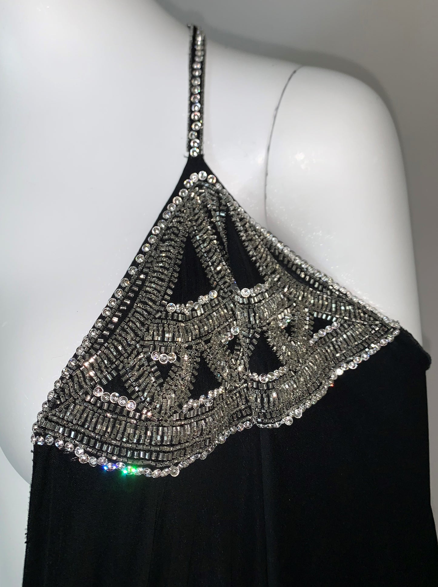 S/S 2003 Christian Dior by John Galliano Runway Plunging Black 1930's Style Wiggle Dress