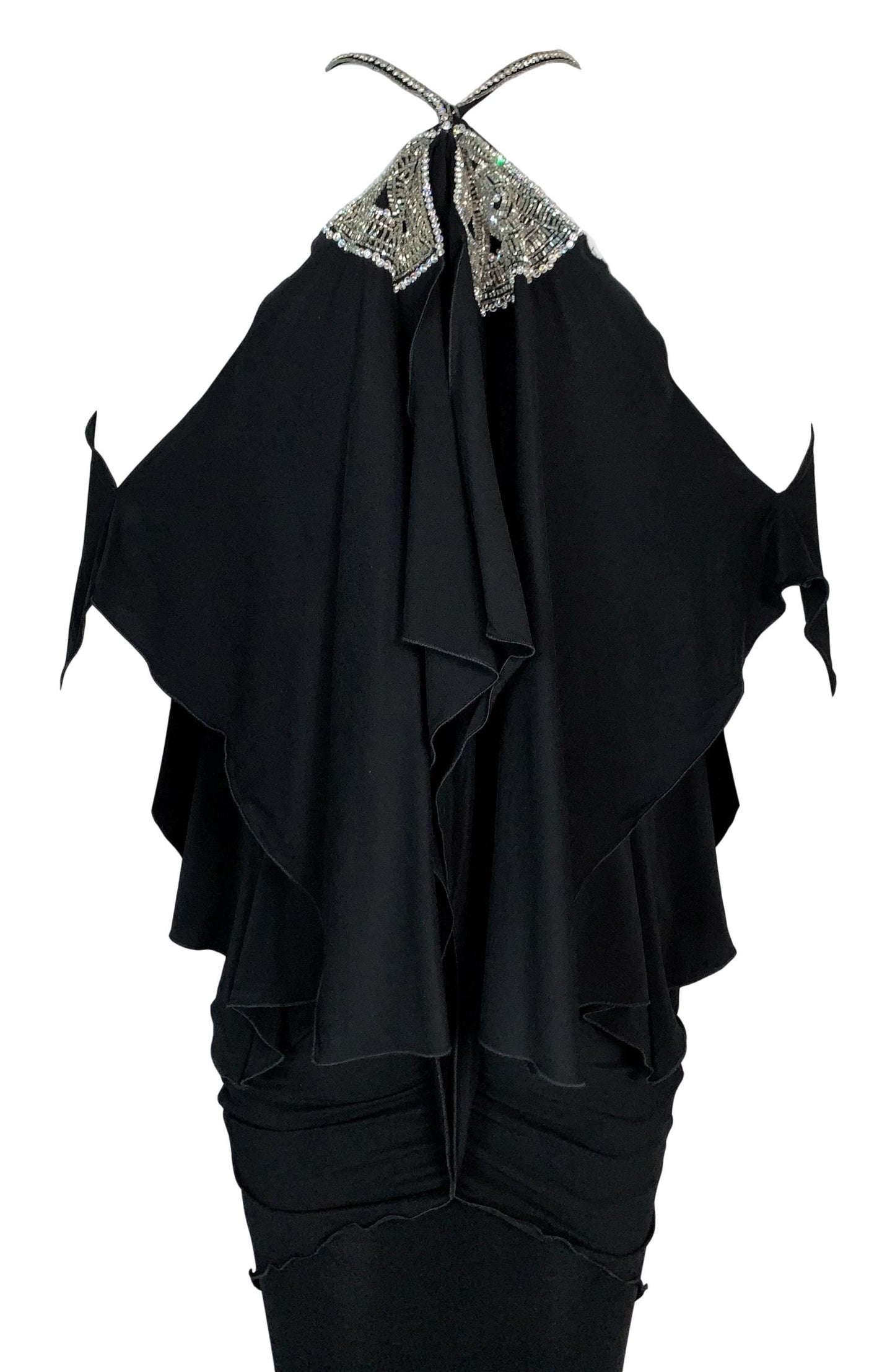 S/S 2003 Christian Dior by John Galliano Runway Plunging Black 1930's Style Wiggle Dress
