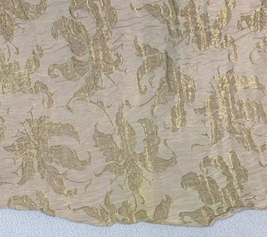 S/S 2003 Christian Dior by John Galliano Gold Filigree Plunging Gown Dress w Train