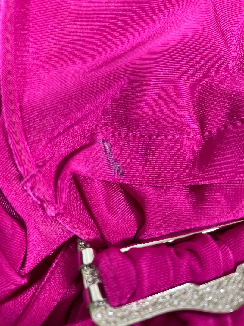 2003 Christian Dior by John Galliano Hot Pink Crystal Buckle Crop Top & Maxi Skirt Set