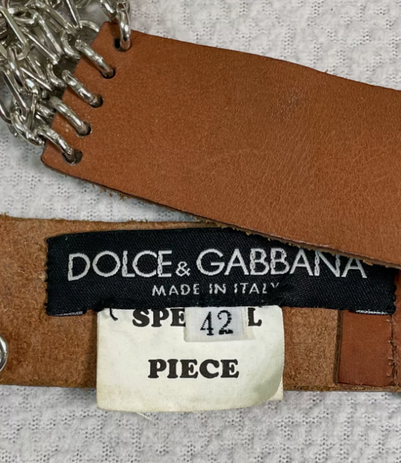 S/S 2003 Dolce & Gabbana Silver Chainmail Metal Mesh Leather Buckle Straps Mini Dress