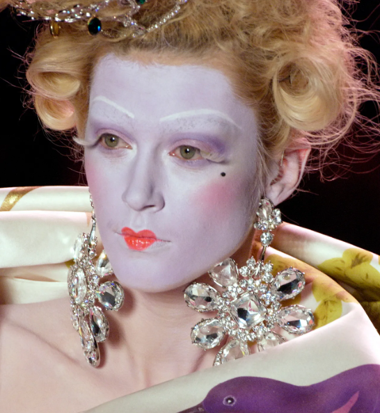 F/W 2004 Christian Dior by John Galliano Haute Couture Runway Huge Crystal Queen Earrings