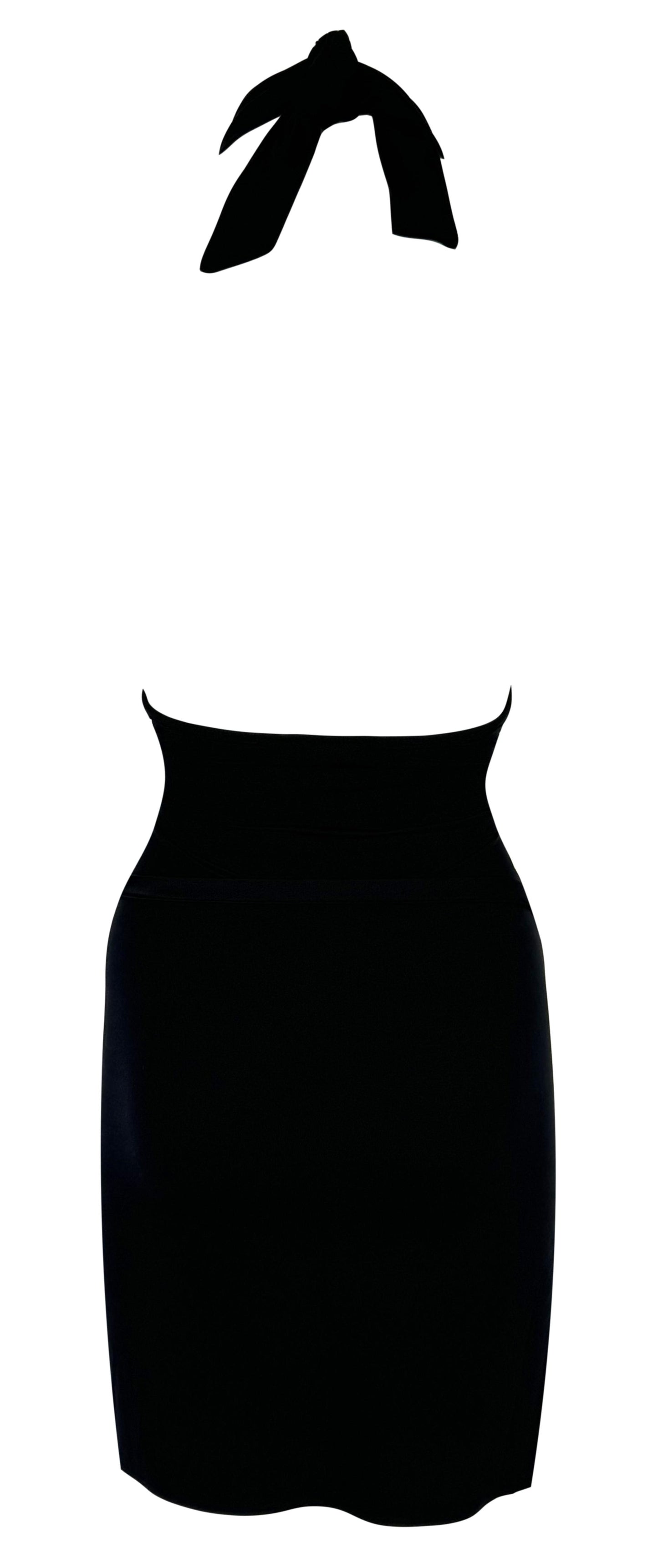 2004 Christian Dior by John Galliano Black Nylon Cut-Out Bodycon Mini Dress