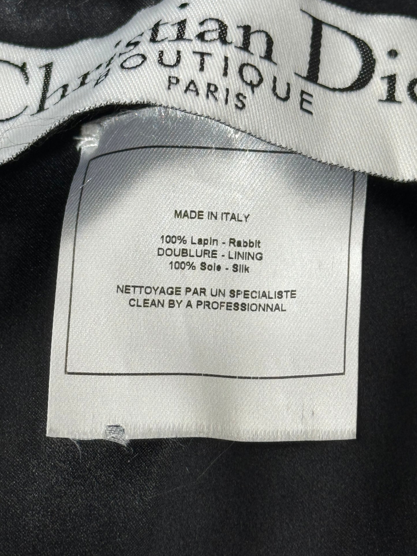 C. 2004 Christian Dior by John Galliano Black Fur Chunky Chain Shawl Wrap Mini Skirt