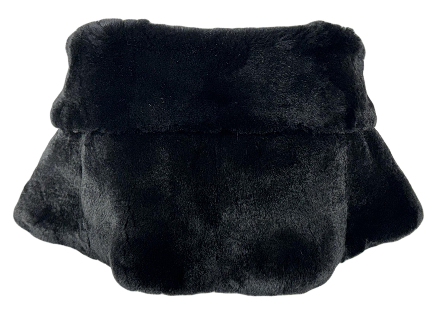 C. 2004 Christian Dior by John Galliano Black Fur Chunky Chain Shawl Wrap Mini Skirt