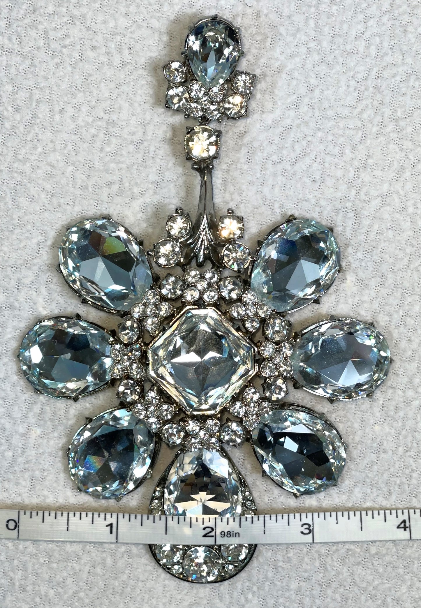 F/W 2004 Christian Dior by John Galliano Haute Couture Runway Huge Crystal Queen Earrings