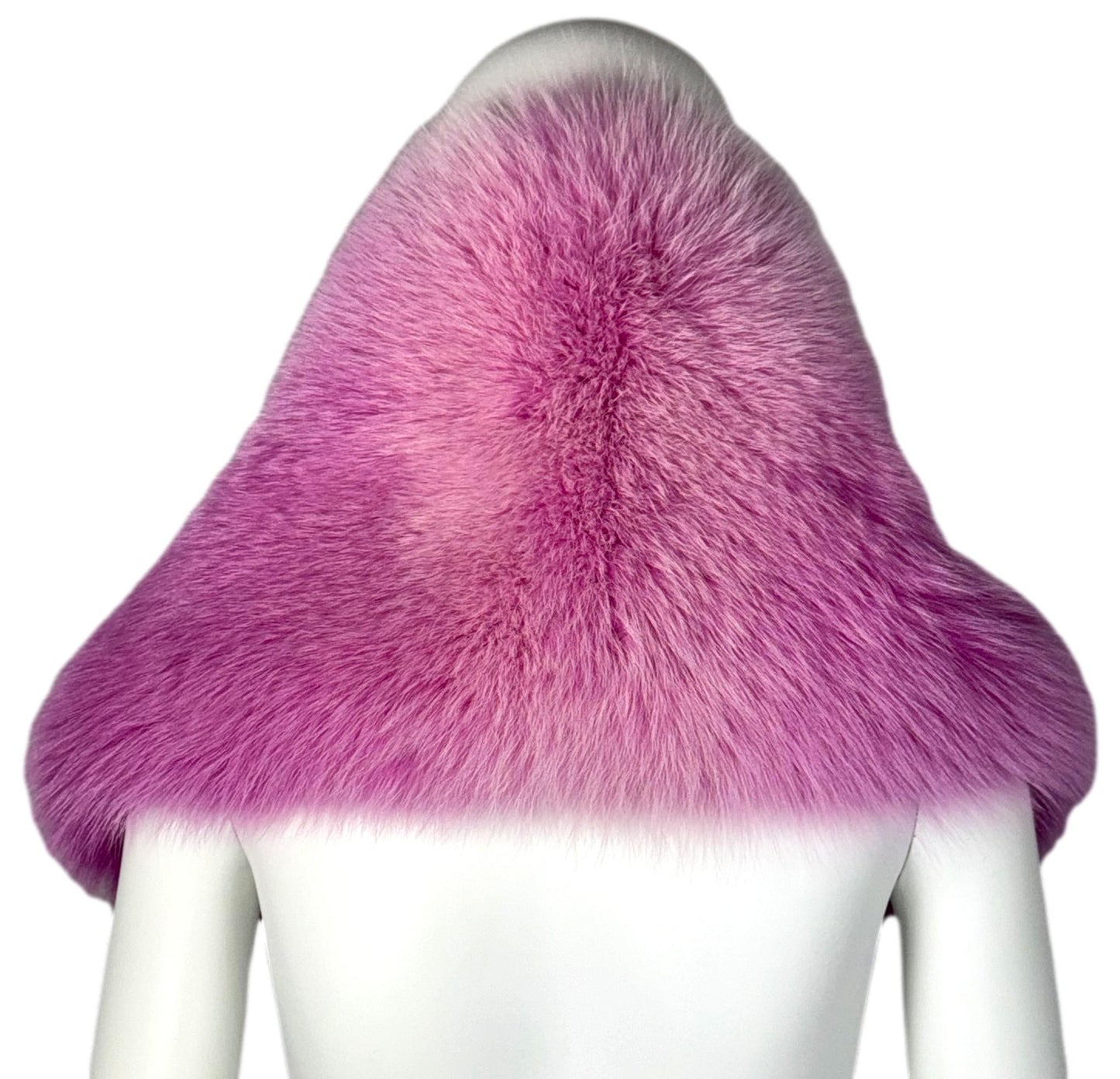 F/W 2004 Christian Dior by John Galliano Runway Hot Pink Fox Fur Shawl Wrap Shrug